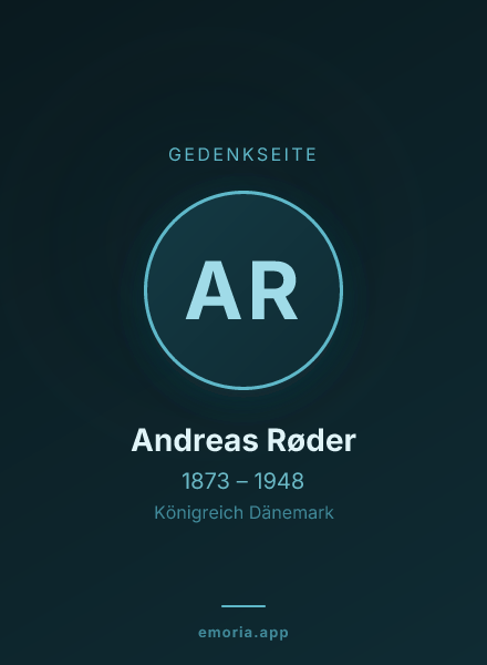 Gedenkportrait von Andreas Røder
