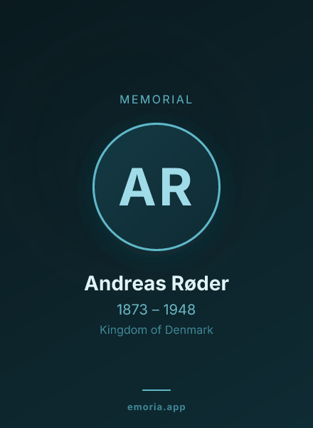 Memorial portrait of Andreas Røder