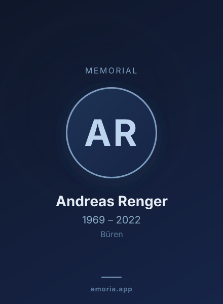Memorial portrait of Andreas Renger