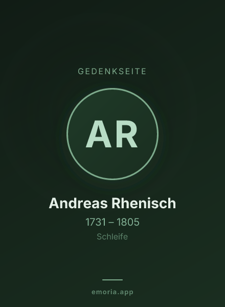 Gedenkportrait von Andreas Rhenisch