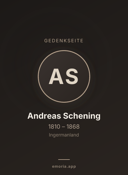 Gedenkportrait von Andreas Schening
