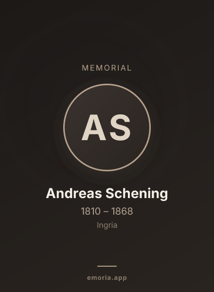 Memorial portrait of Andreas Schening