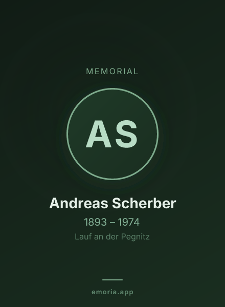 Memorial portrait of Andreas Scherber