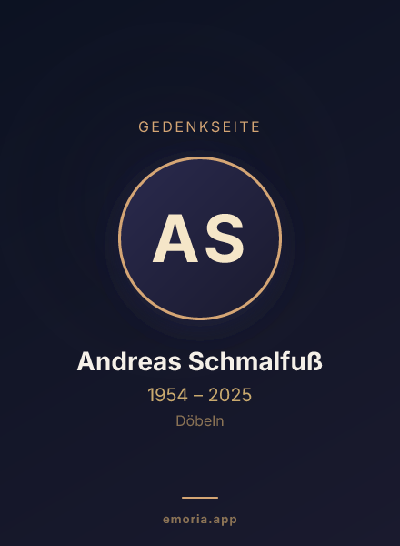 Gedenkportrait von Andreas Schmalfuß