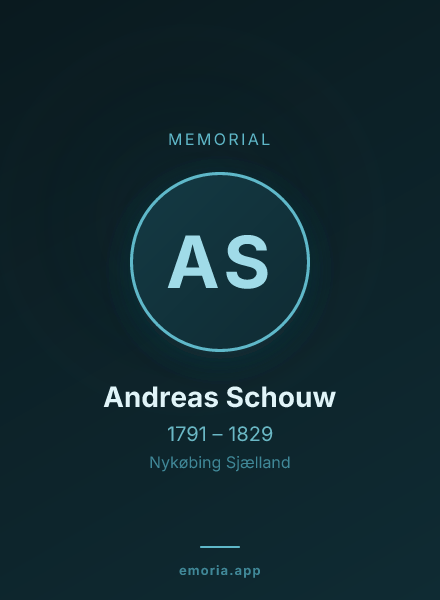 Memorial portrait of Andreas Schouw