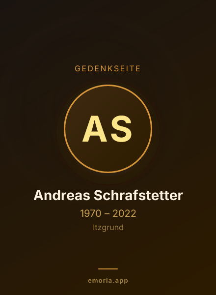 Gedenkportrait von Andreas Schrafstetter