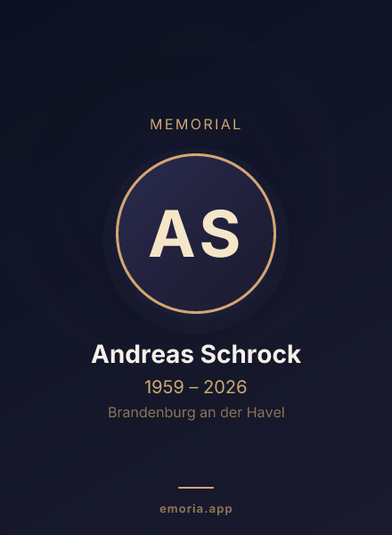 Memorial portrait of Andreas Schrock