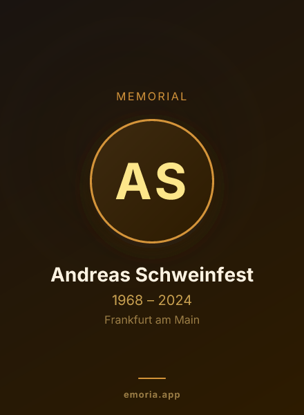 Memorial portrait of Andreas Schweinfest
