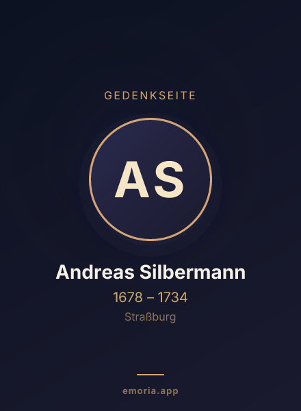 Gedenkportrait von Andreas Silbermann