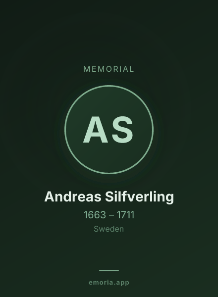 Memorial portrait of Andreas Silfverling