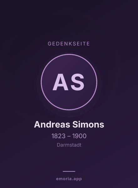 Gedenkportrait von Andreas Simons
