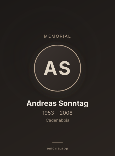 Memorial portrait of Andreas Sonntag