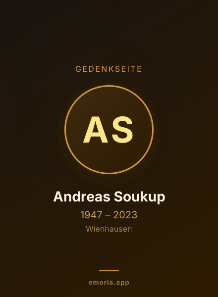Gedenkportrait von Andreas Soukup