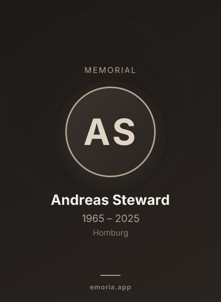 Memorial portrait of Andreas Steward