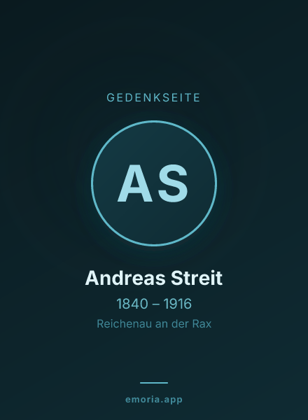 Gedenkportrait von Andreas Streit