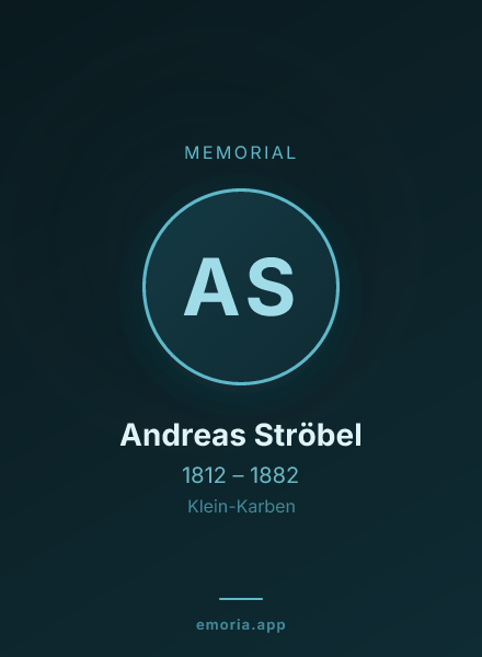 Memorial portrait of Andreas Ströbel