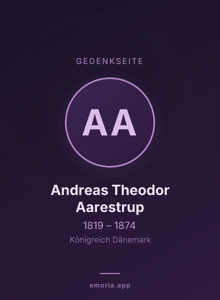 Gedenkportrait von Andreas Theodor Aarestrup