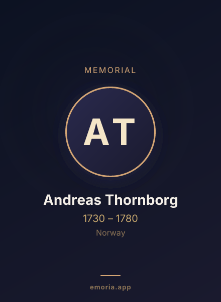 Memorial portrait of Andreas Thornborg