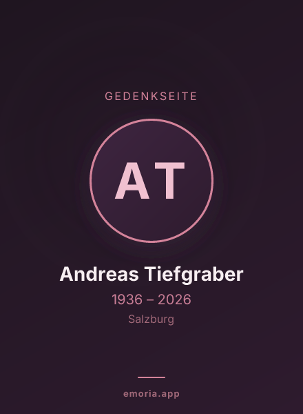 Gedenkportrait von Andreas Tiefgraber