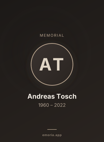 Memorial portrait of Andreas Tosch