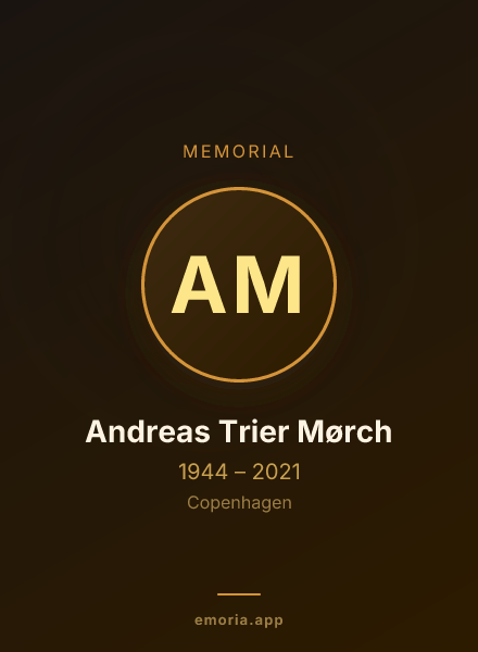 Memorial portrait of Andreas Trier Mørch