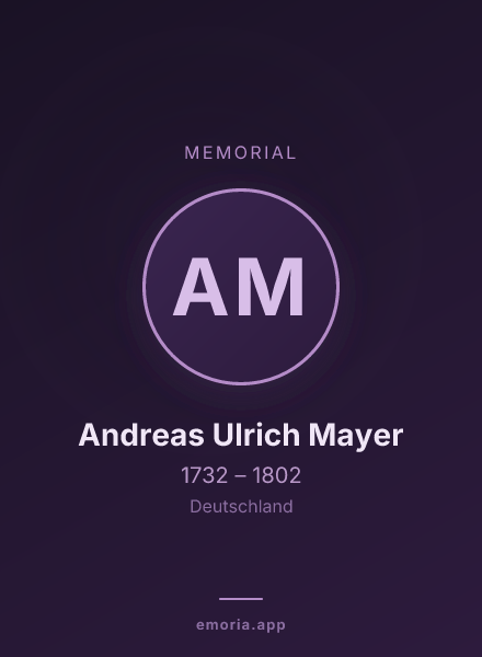 Memorial portrait of Andreas Ulrich Mayer