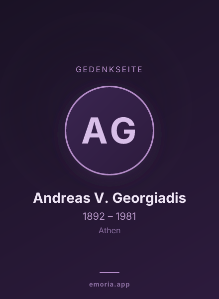 Gedenkportrait von Andreas V. Georgiadis