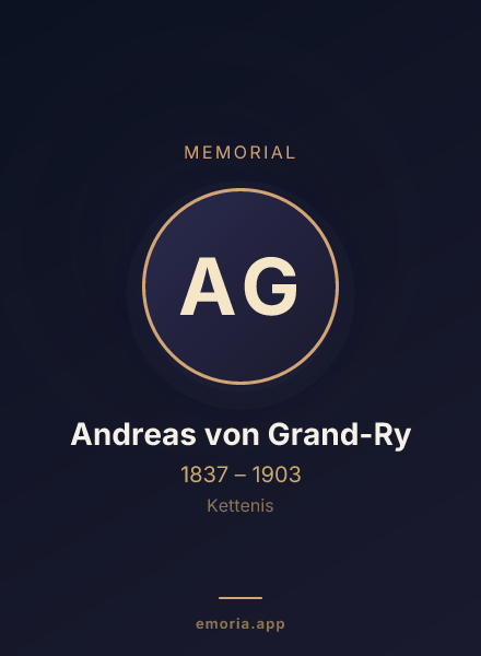 Memorial portrait of Andreas von Grand-Ry