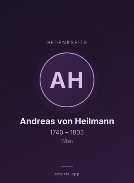 Gedenkportrait von Andreas von Heilmann