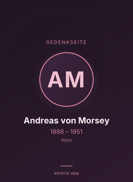 Gedenkportrait von Andreas von Morsey