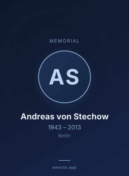 Memorial portrait of Andreas von Stechow