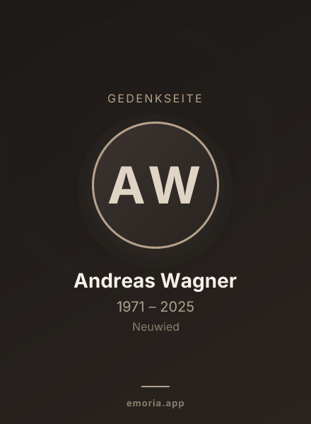Gedenkportrait von Andreas Wagner