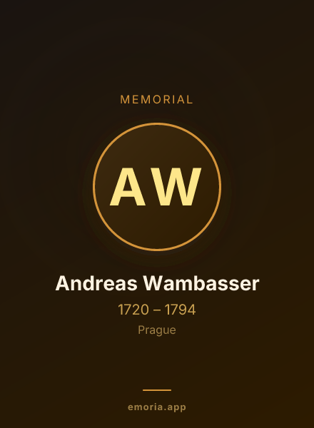 Memorial portrait of Andreas Wambasser