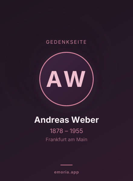 Gedenkportrait von Andreas Weber