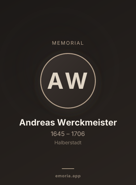 Memorial portrait of Andreas Werckmeister