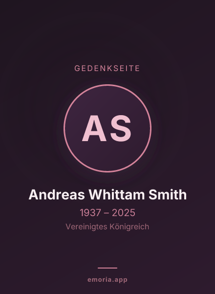 Gedenkportrait von Andreas Whittam Smith