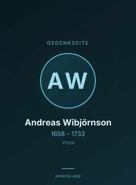 Gedenkportrait von Andreas Wibjörnson