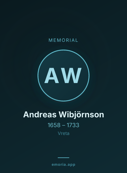 Memorial portrait of Andreas Wibjörnson