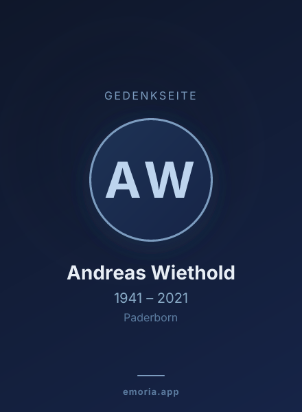 Gedenkportrait von Andreas Wiethold