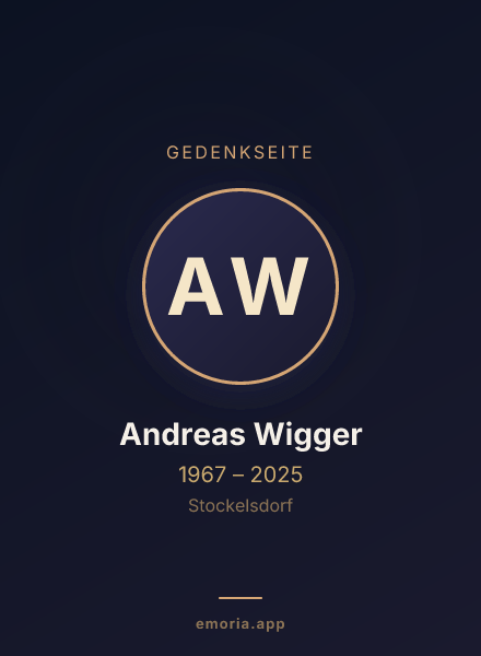 Gedenkportrait von Andreas Wigger