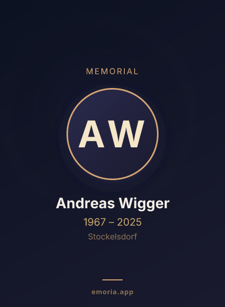 Memorial portrait of Andreas Wigger