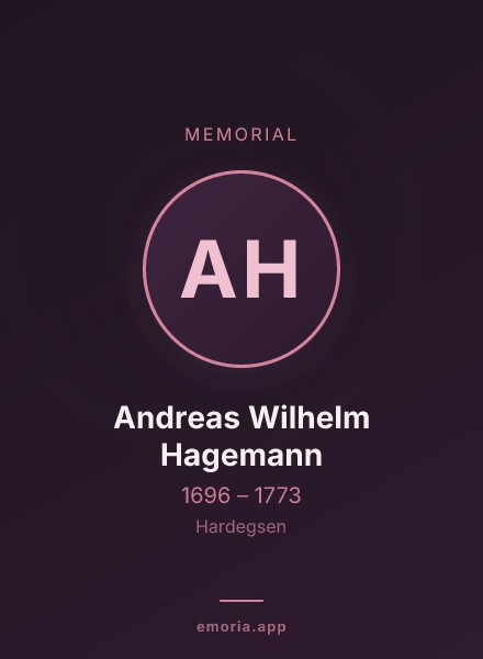 Memorial portrait of Andreas Wilhelm Hagemann