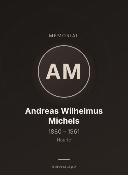 Memorial portrait of Andreas Wilhelmus Michels