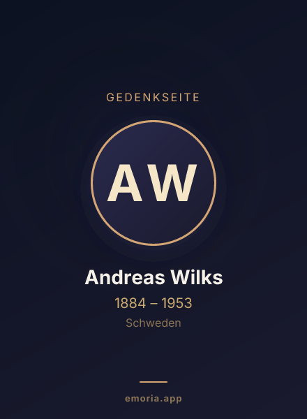 Gedenkportrait von Andreas Wilks