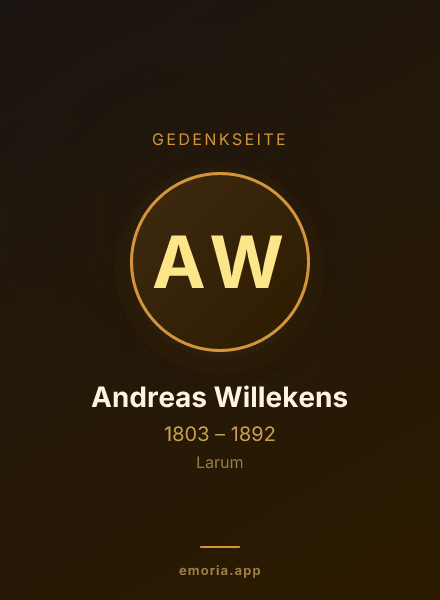 Gedenkportrait von Andreas Willekens