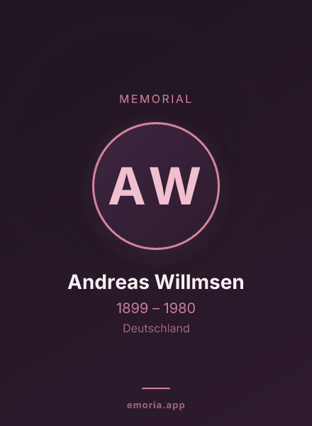 Memorial portrait of Andreas Willmsen