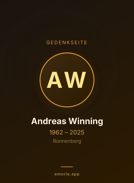 Gedenkportrait von Andreas Winning