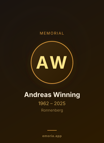 Memorial portrait of Andreas Winning