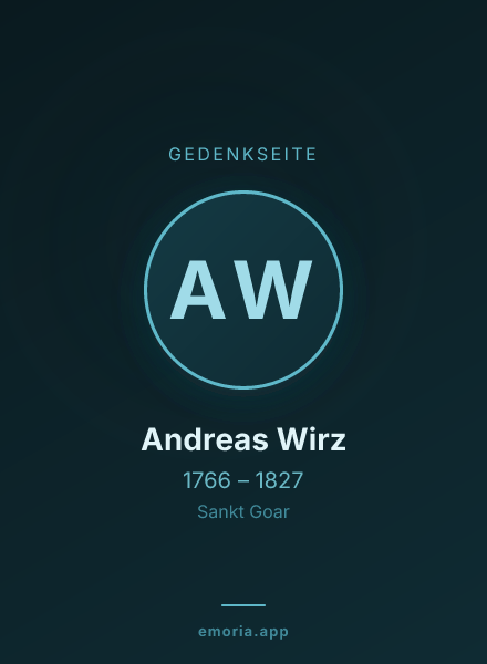 Gedenkportrait von Andreas Wirz