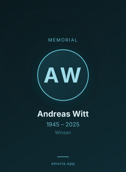 Memorial portrait of Andreas Witt